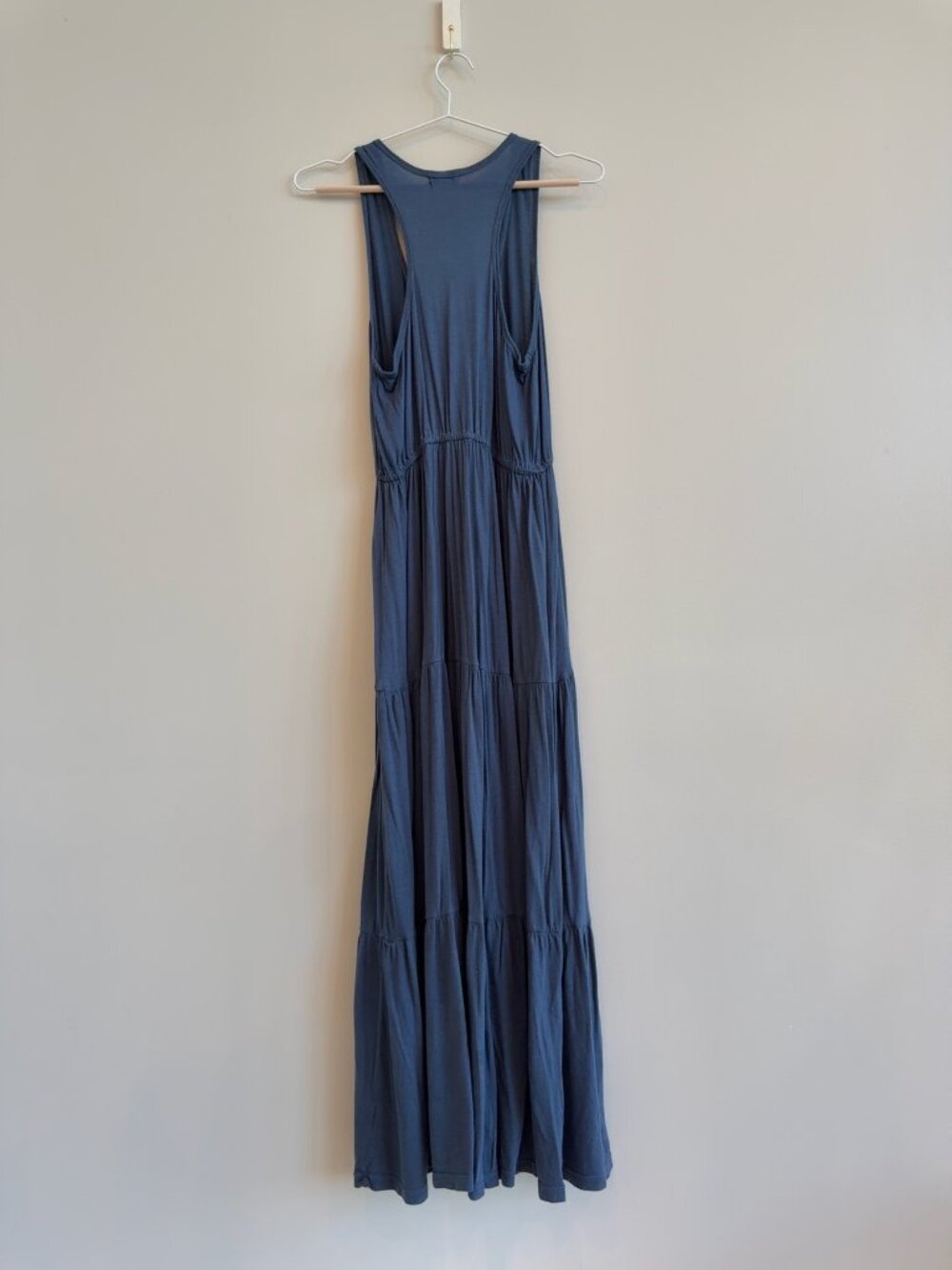 Sundry for Evereve Blue Tiered Maxi Dress | Made in USA | Size 2 - Picture 2 of 3